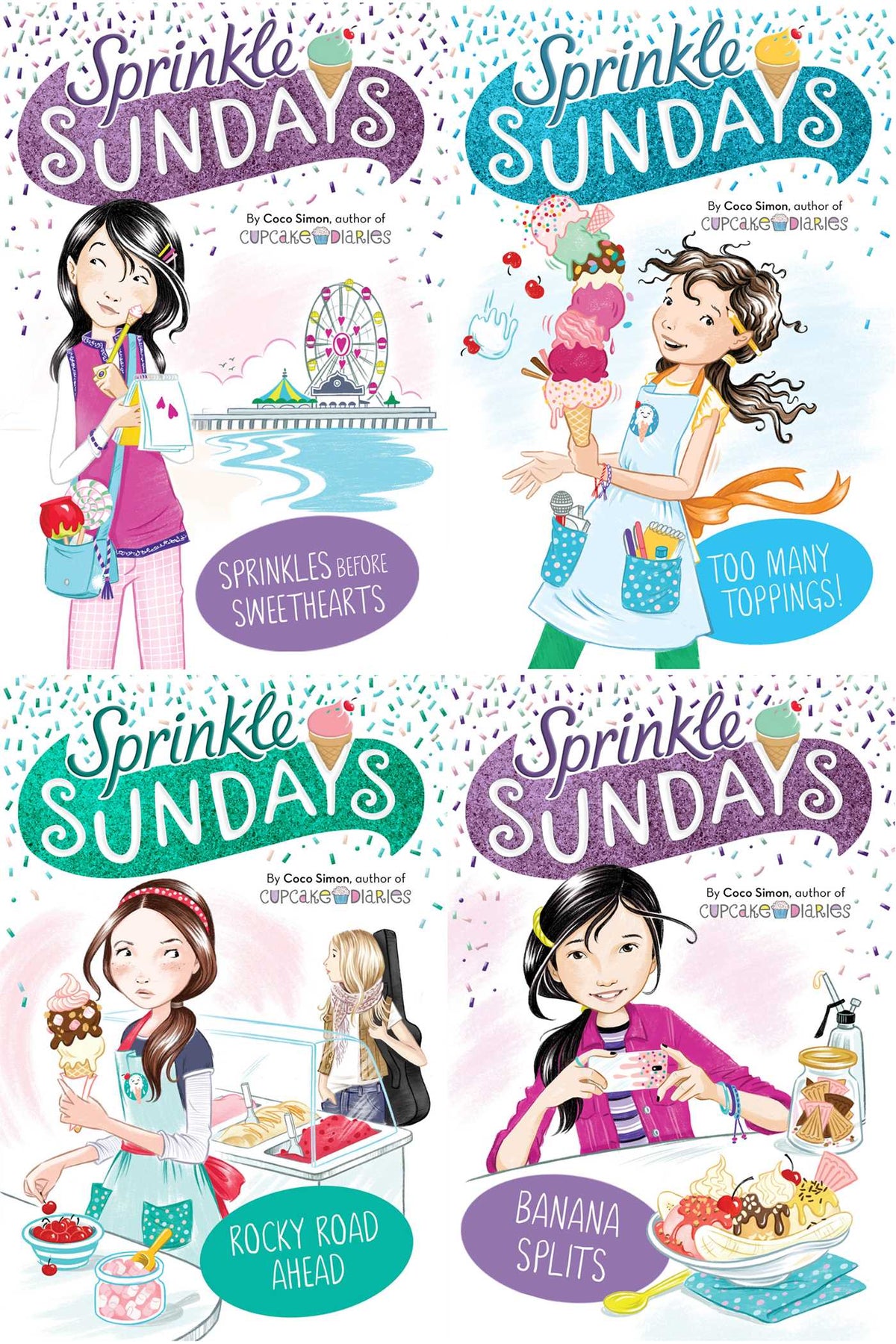 Sprinkle Sundays Collected Set #2: Sprinkles Before Sweethearts; Too Many Toppings!; Rocky Road Ahead; Banana Splits