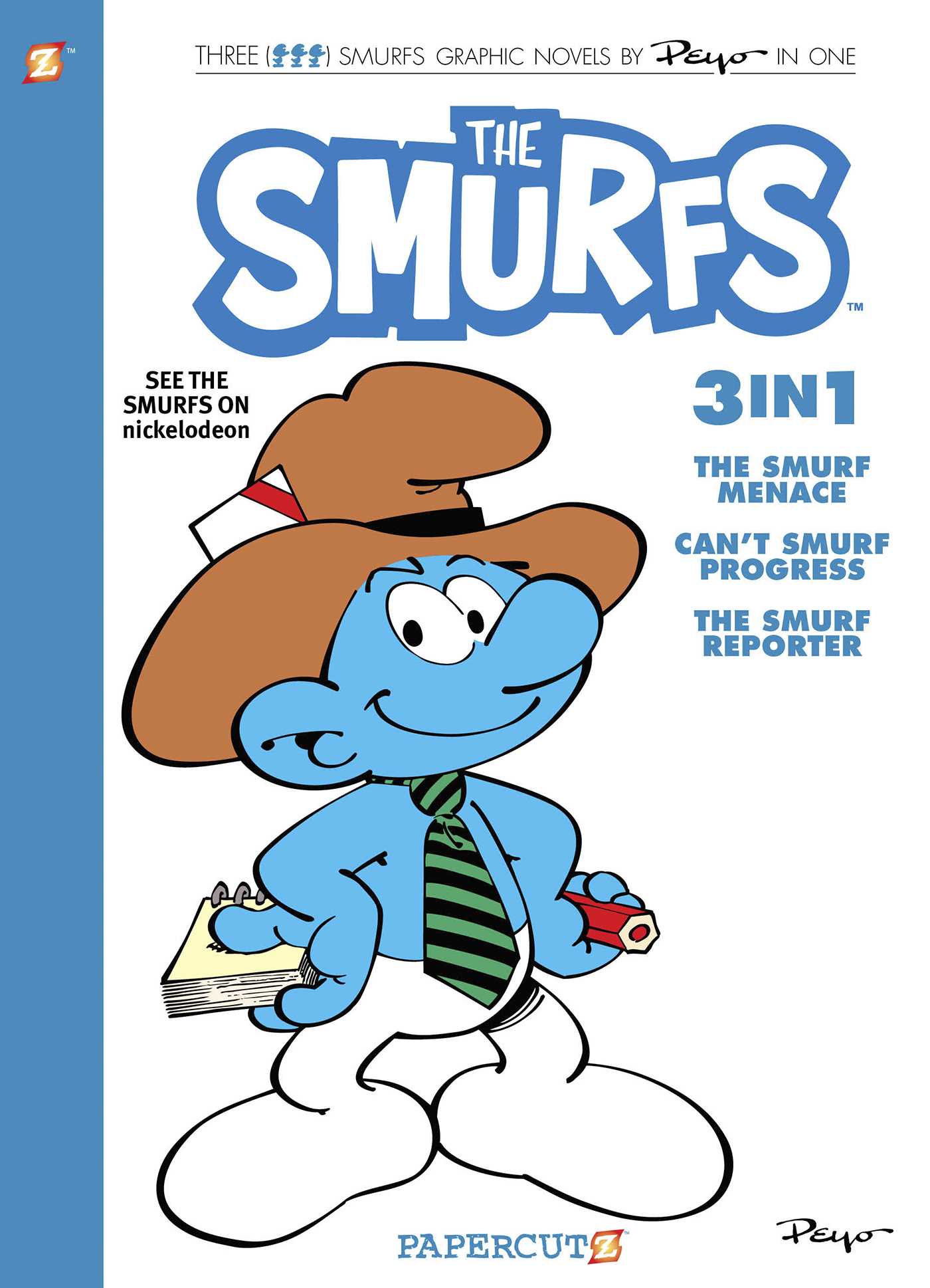 Smurfs 3-in-1 Vol. 8: Collecting "The Smurf Menace," "Can't Smurf Progress," and "The Smurf Reporter"