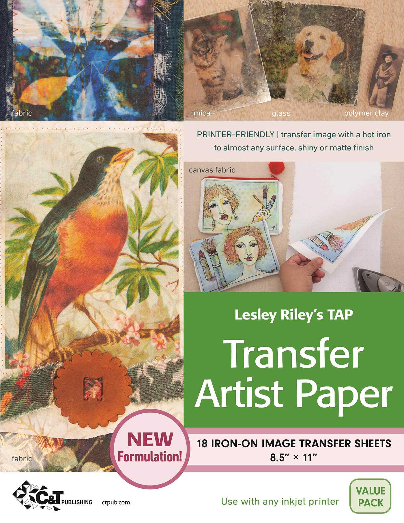 Lesley Riley's TAP Transfer Artist Paper 18-Sheet Pack