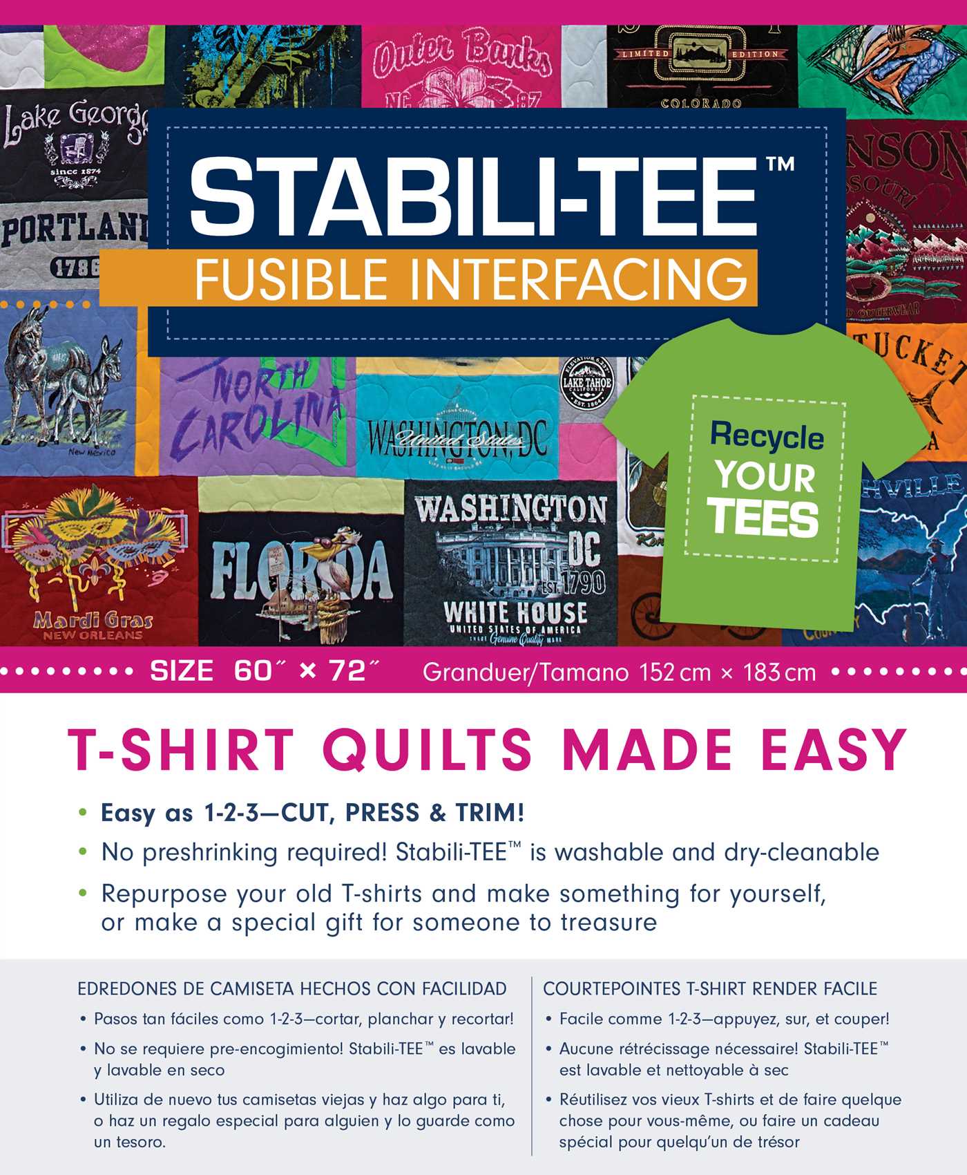 Stabili-TEE Fusible Interfacing Pack, 60" x 72"