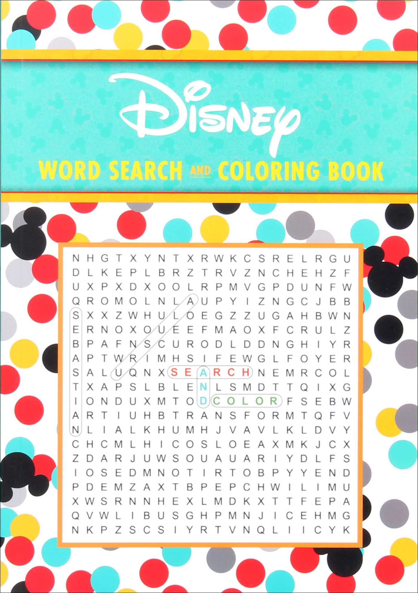 Disney Word Search and Coloring Book - Coloring Book for Teens and Adults, Word Search Book - Officially Licensed