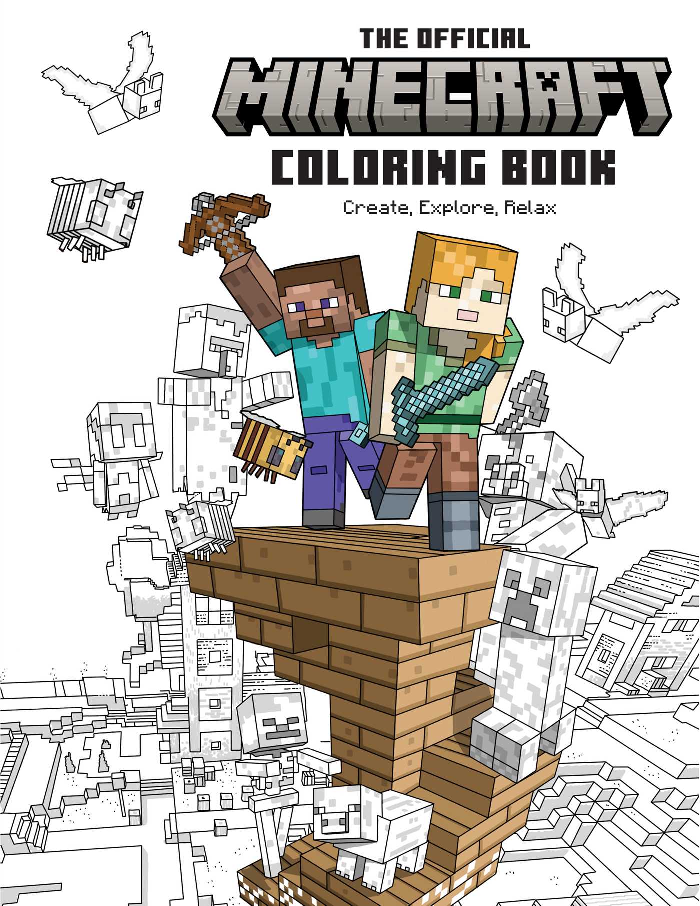 Official Minecraft Coloring Book: Create, Explore, Relax!: Colorful Storytelling for Advanced Artists