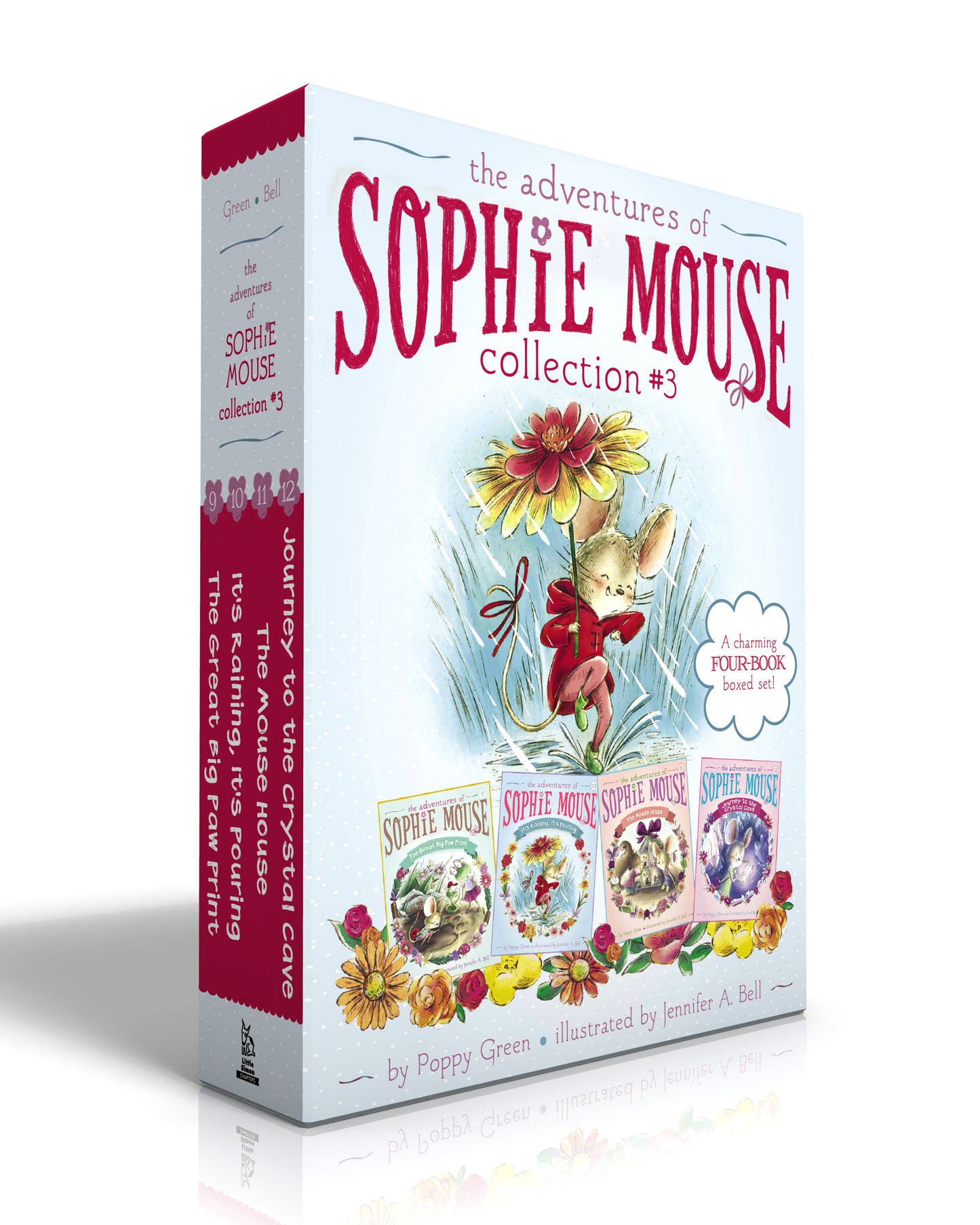Adventures of Sophie Mouse Collection #3 (Boxed Set): The Great Big Paw Print; It's Raining, It's Pouring; The Mouse House; Journey to the Crystal Cave