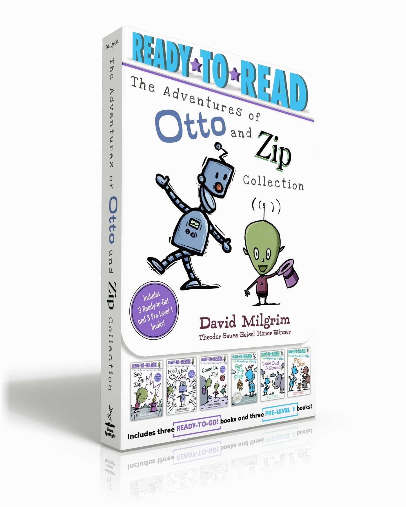 Adventures of Otto and Zip Collection (Boxed Set): See Zip Zap; Poof! A Bot!; Come In, Zip!; See Pip Flap; Look Out! A Storm!; For Otto