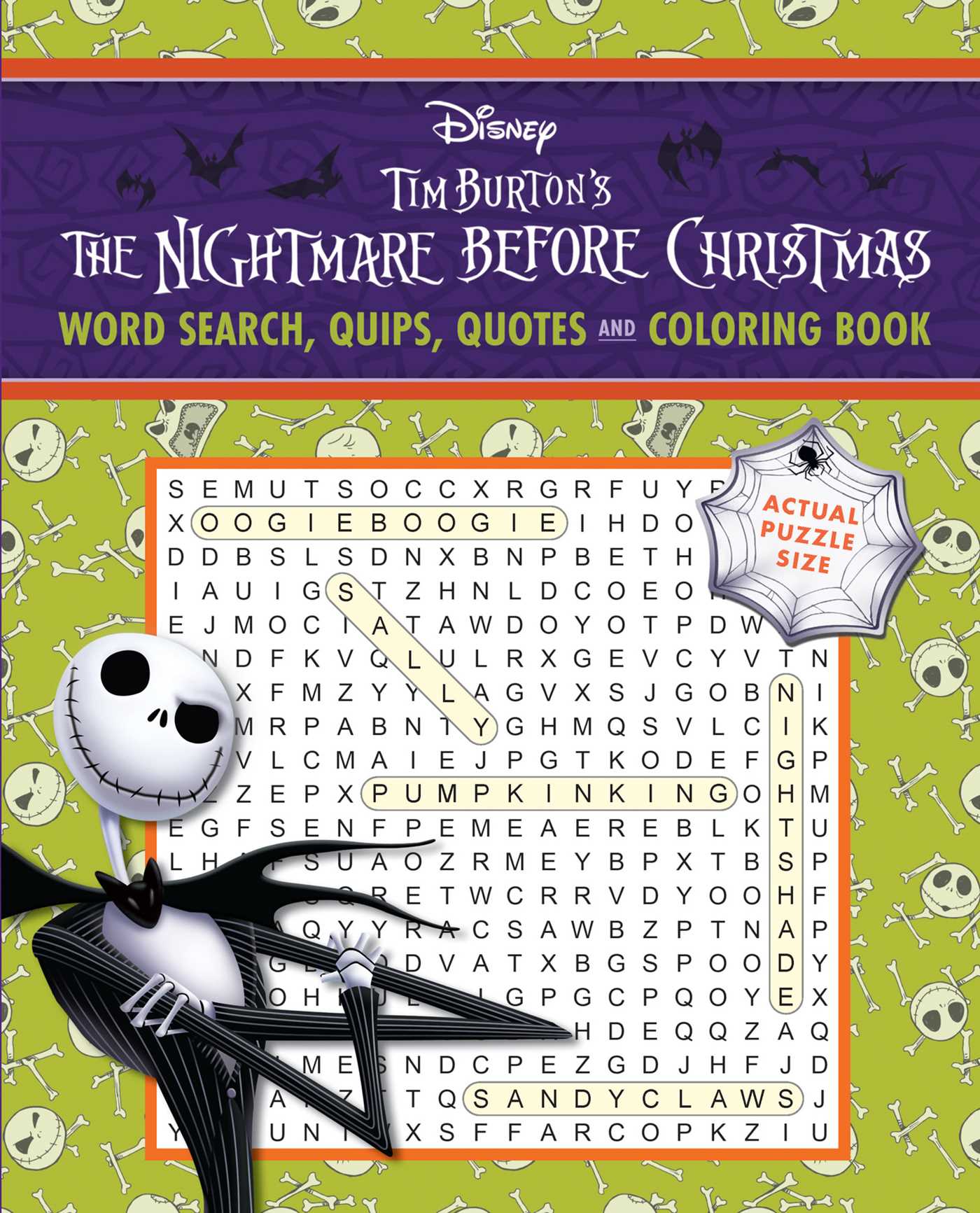 Disney Tim Burton's The Nightmare Before Christmas Word Search, Quips, Quotes and Coloring Book - Coloring Book for Teens and Adults, Officially Licensed