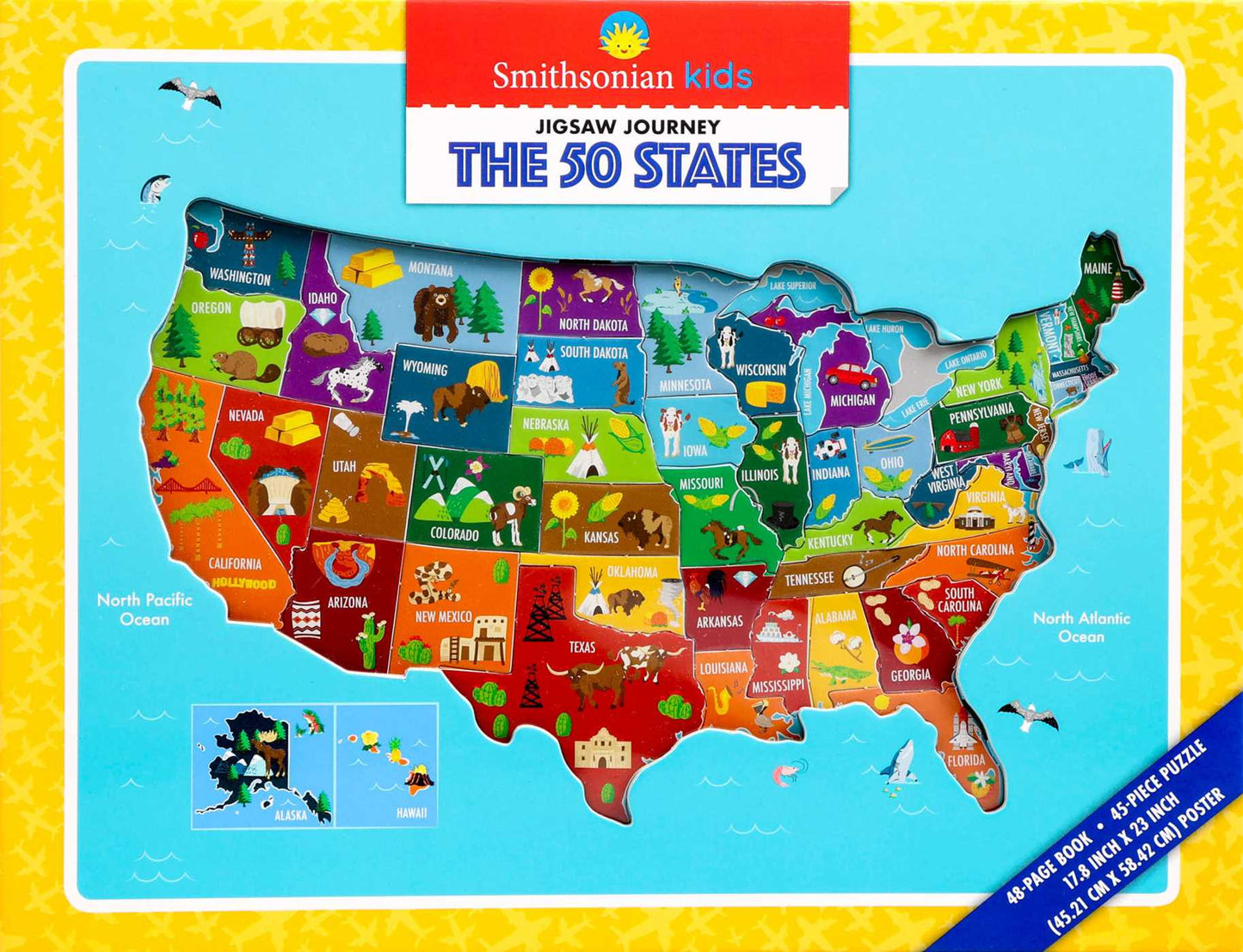 Smithsonian Kids Jigsaw Journeys: The 50 States Jigsaw Puzzle for Kids