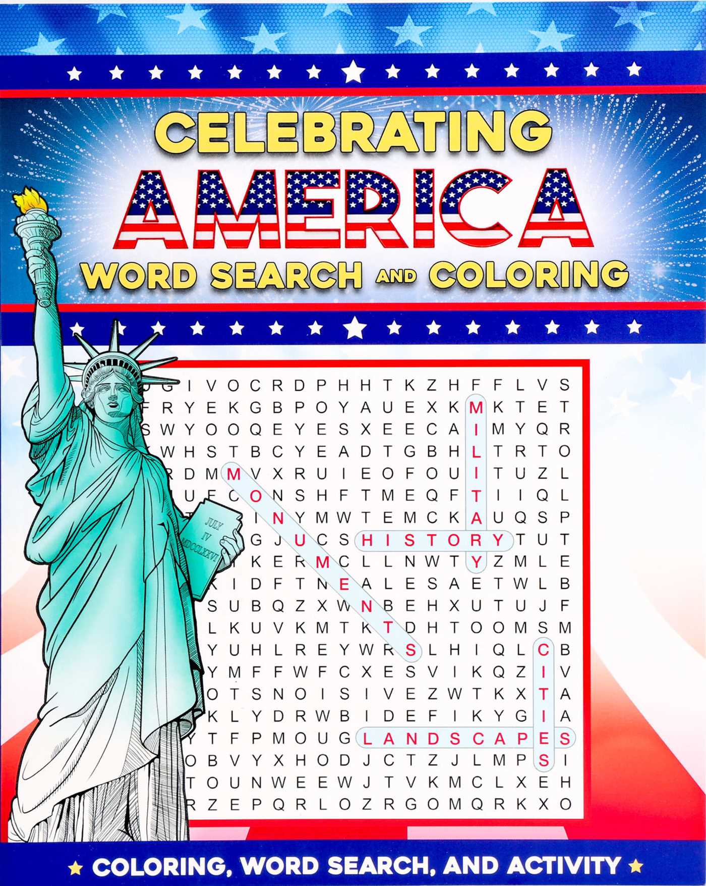 Celebrating America Word Search and Coloring