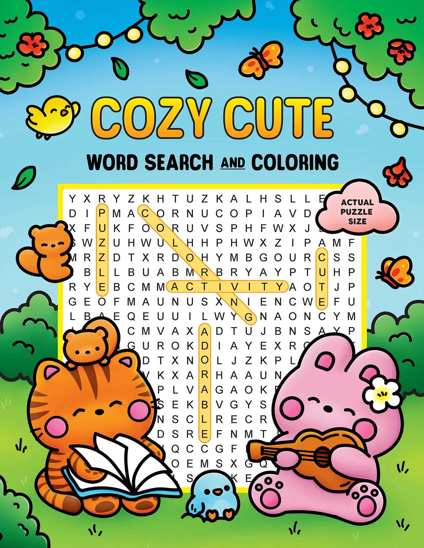 Cozy Cute Word Search and Coloring