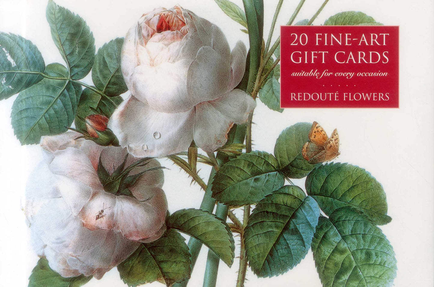 20 Notecards and Envelopes: Redoute Flowers