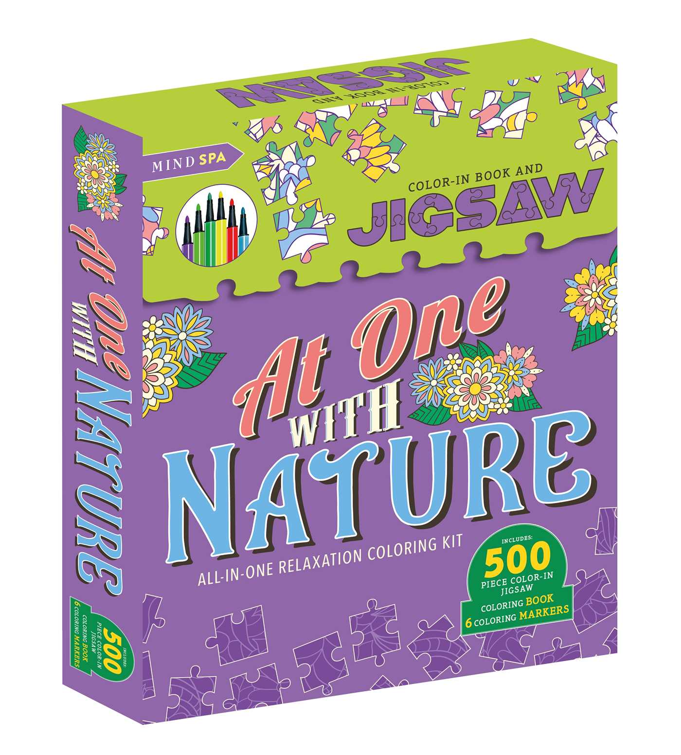 At One With Nature-All-In-One Relaxation Coloring Kit