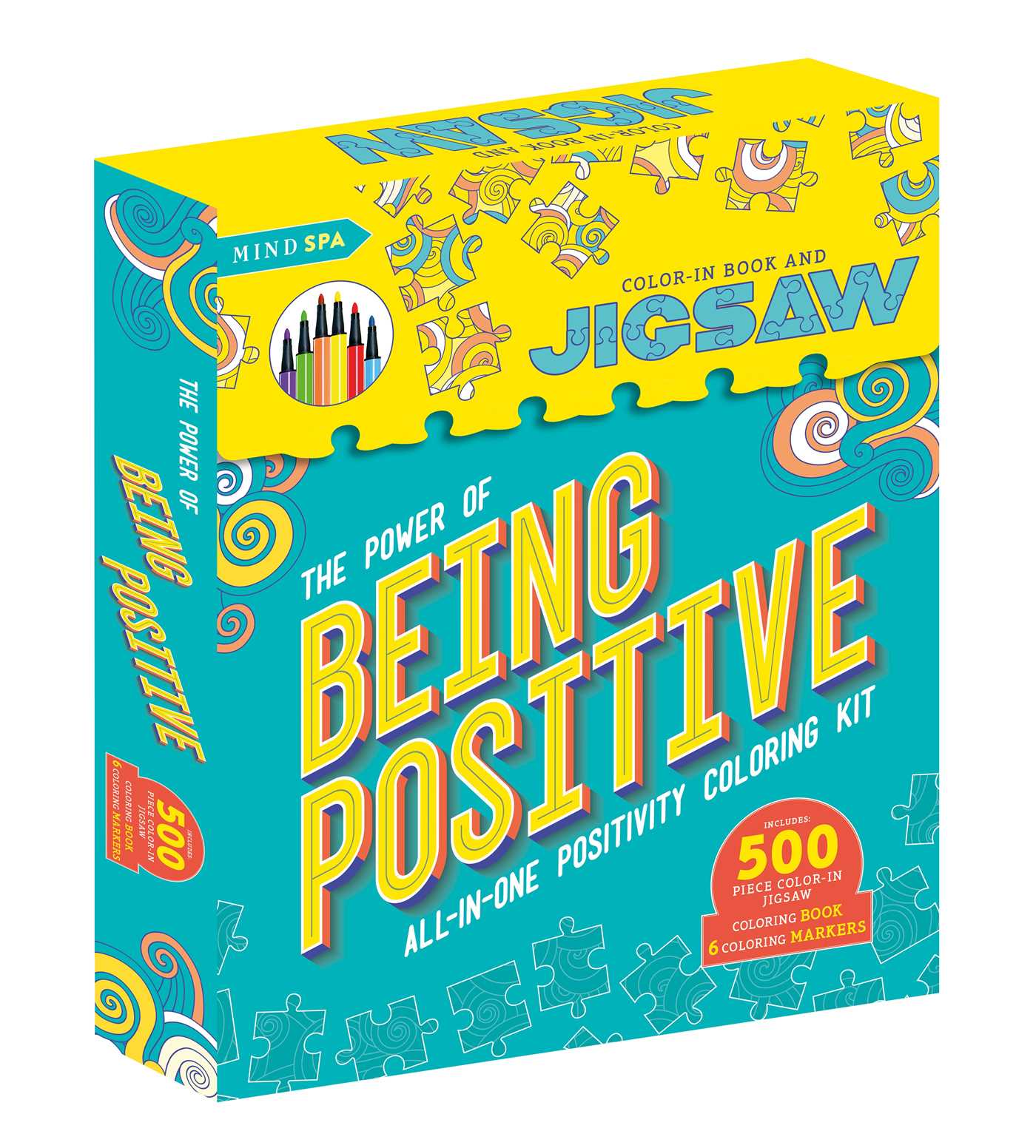 Power Of Being Positive: Includes 500 Piece Color-In-Jigsaw and More!