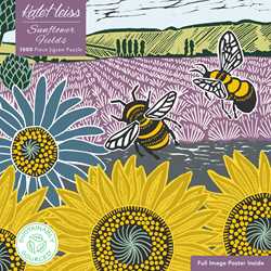 Adult Sustainable Jigsaw Puzzle Kate Heiss: Sunflower Fields