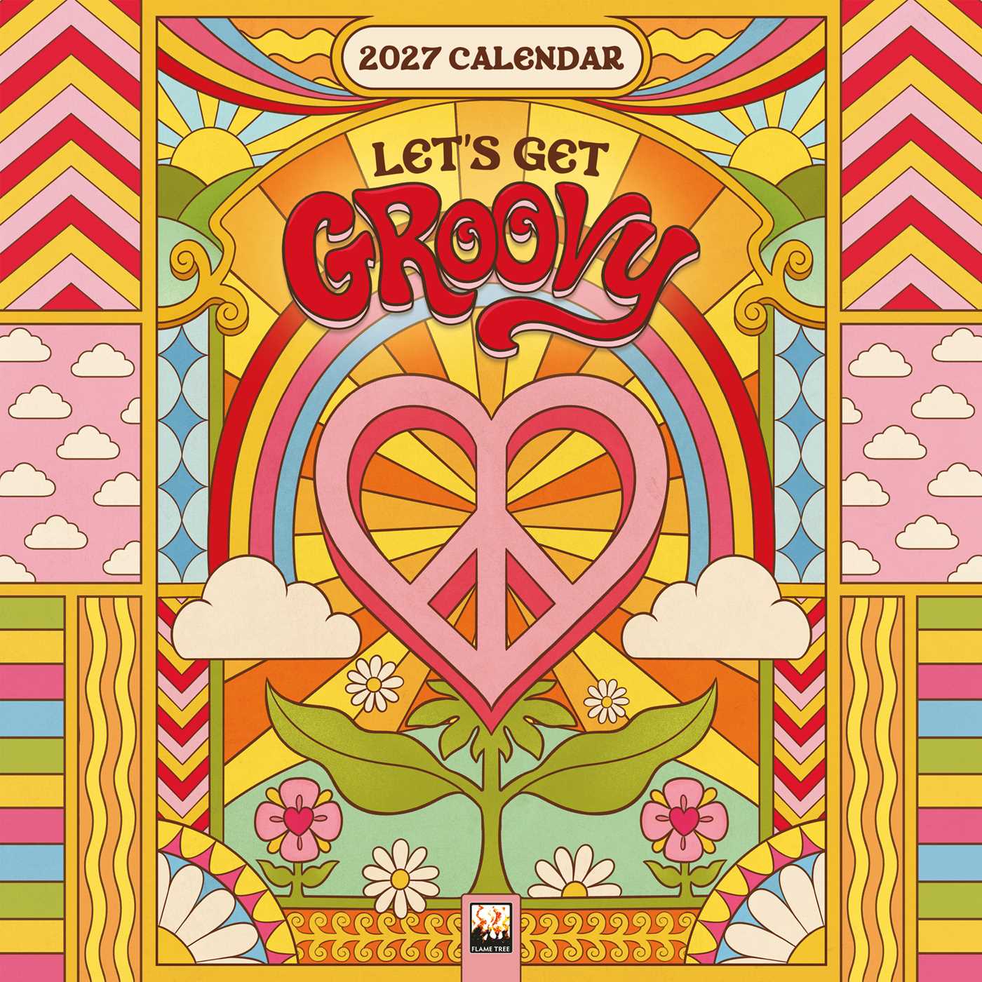 Dreamadelic: Let's Get Groovy Mini Wall calendar 2027 (Art Calendar)