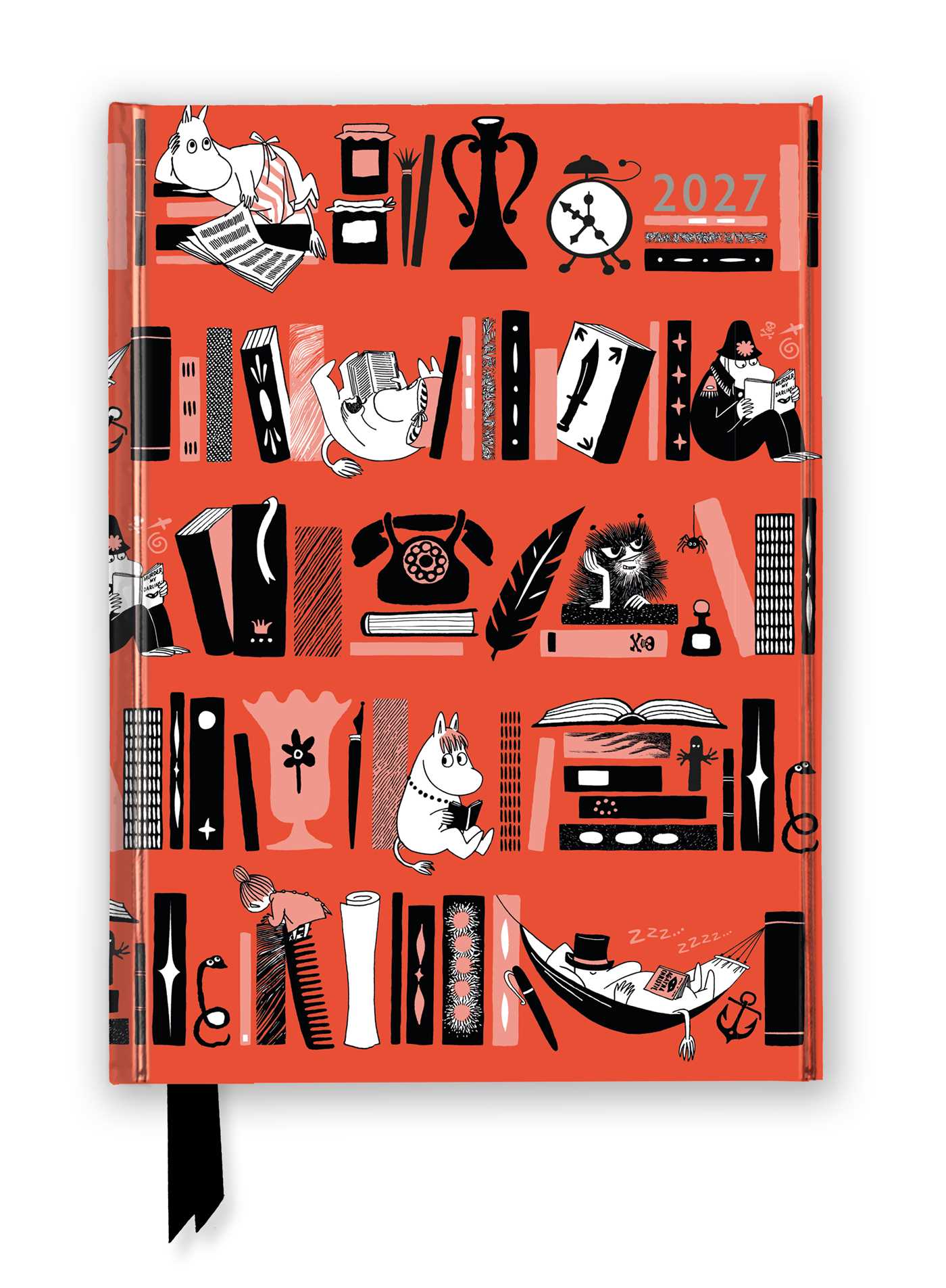 Moomin Bookshelves 2027 Luxury Diary Planner - Page to View with Notes