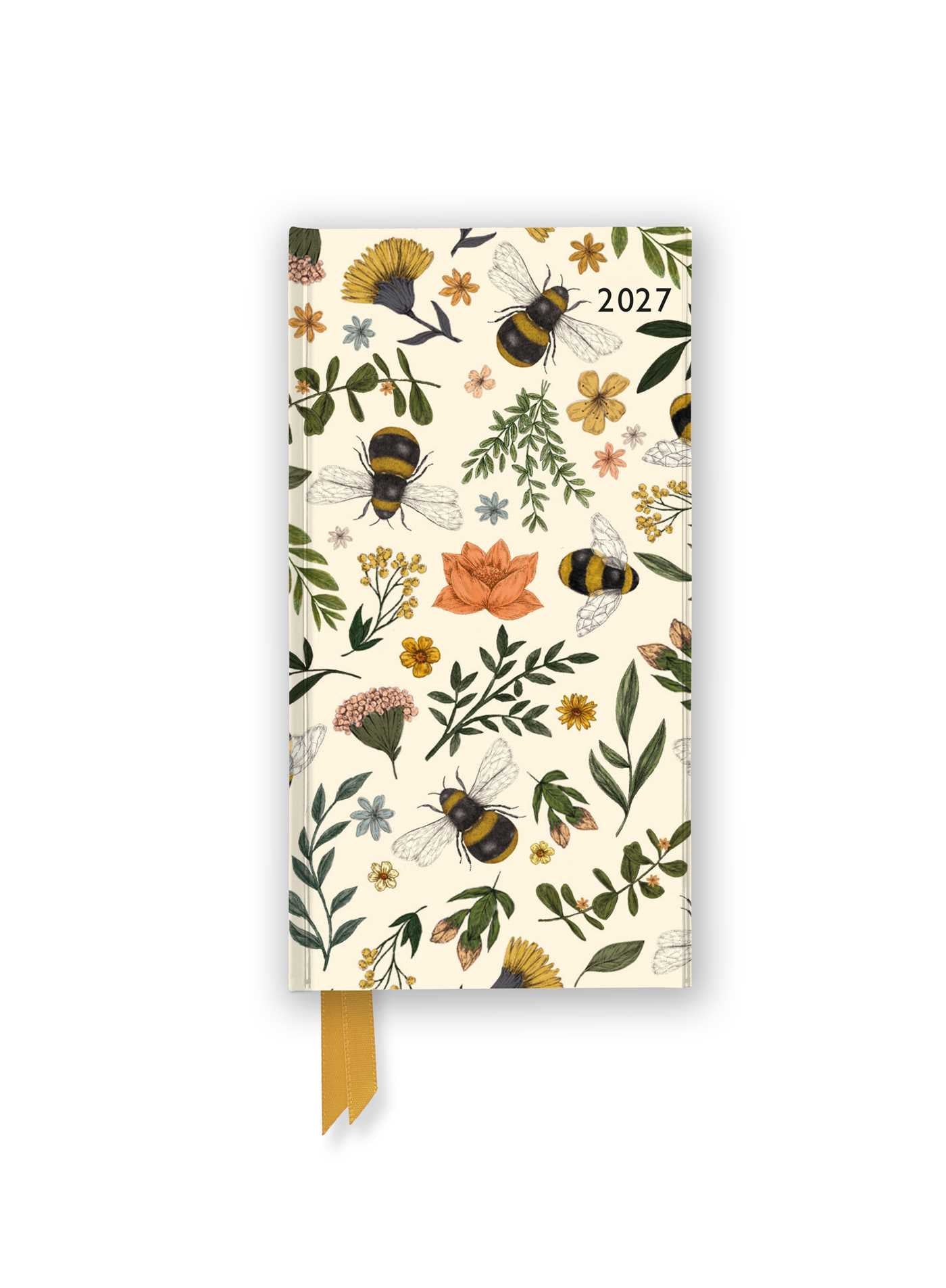 Jade Mosinski: Garden Bees 2027 Luxury Slimline Pocket Diary Planner – Week to View