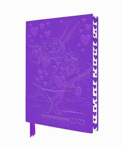 Alice in Wonderland 2025 Artisan Art Vegan Leather Diary Planner - Page to View with Notes