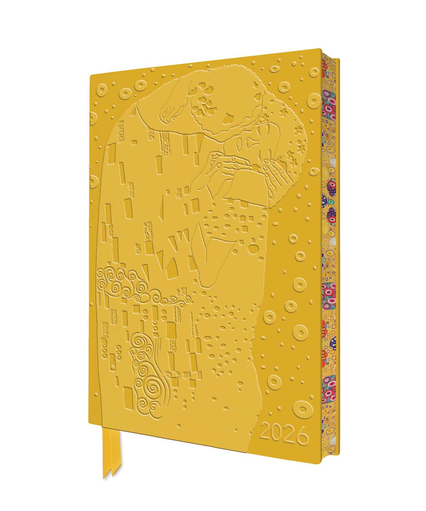 Gustav Klimt: The Kiss 2026 Artisan Art Vegan Leather Diary Planner - Page to View with Notes