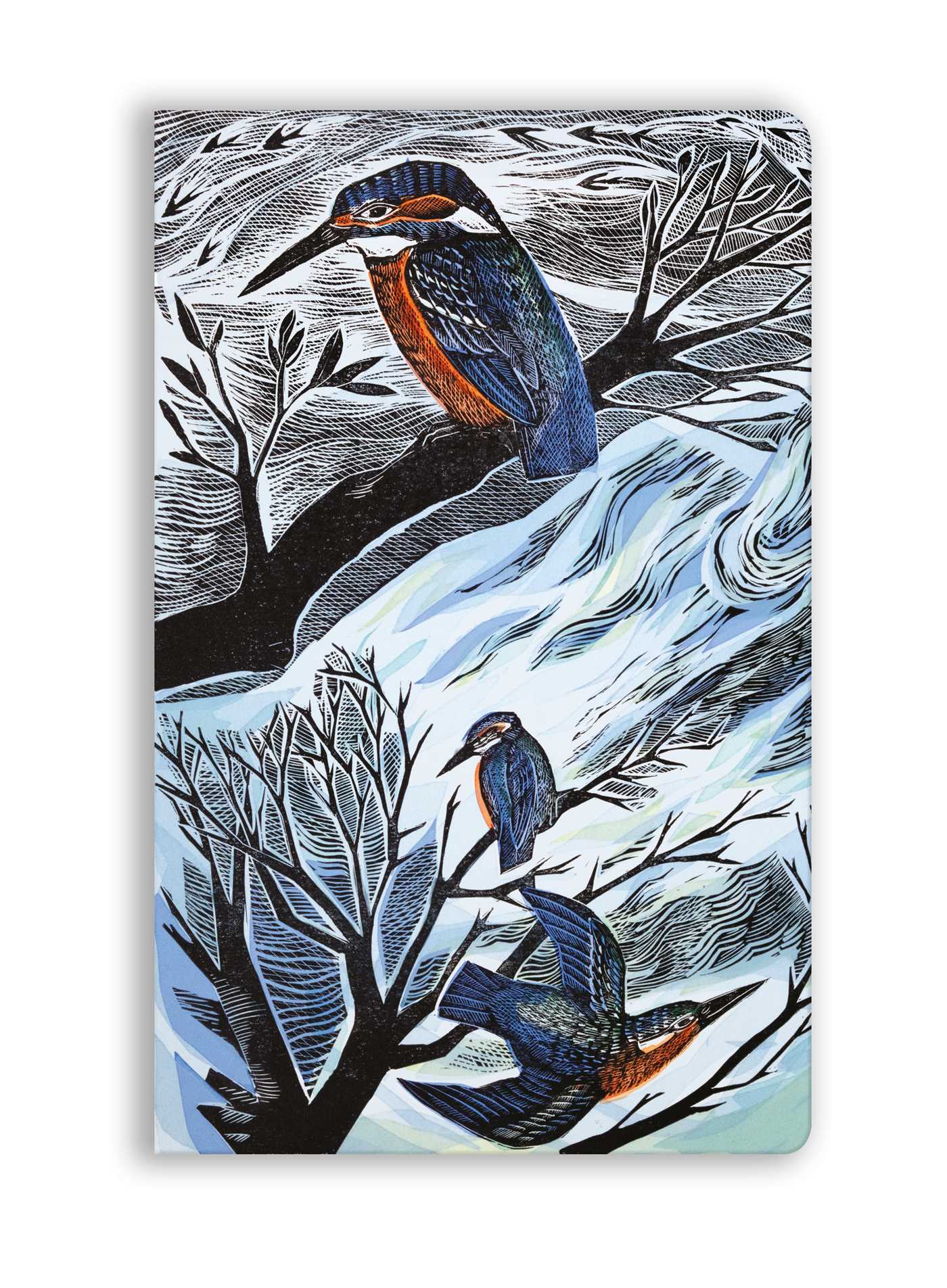 Angela Harding: Suffolk Kingfishers (Soft Touch Journal)
