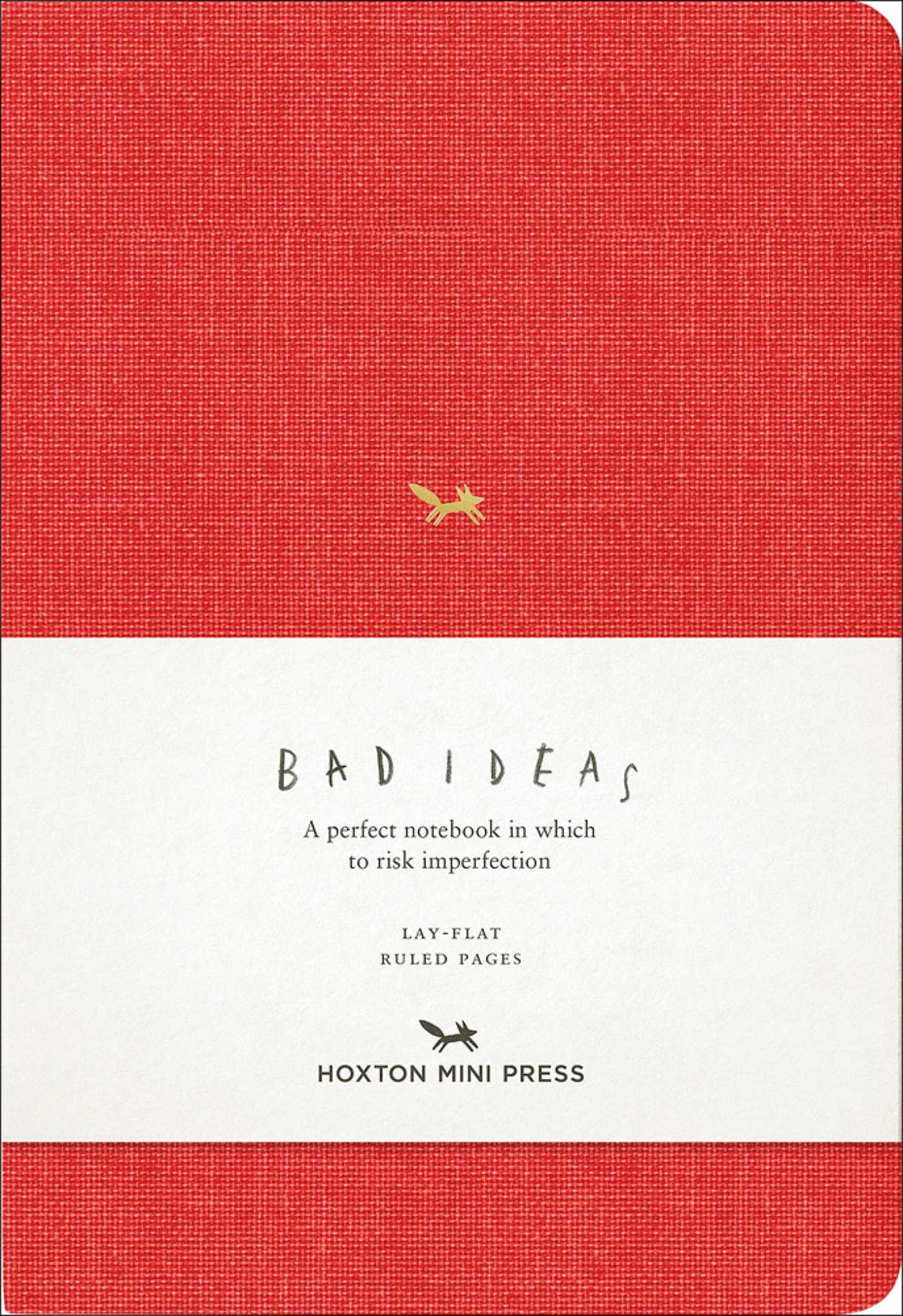 Notebook for Bad Ideas (Medium / Red / Lined): A perfect notebook in which to risk imperfection