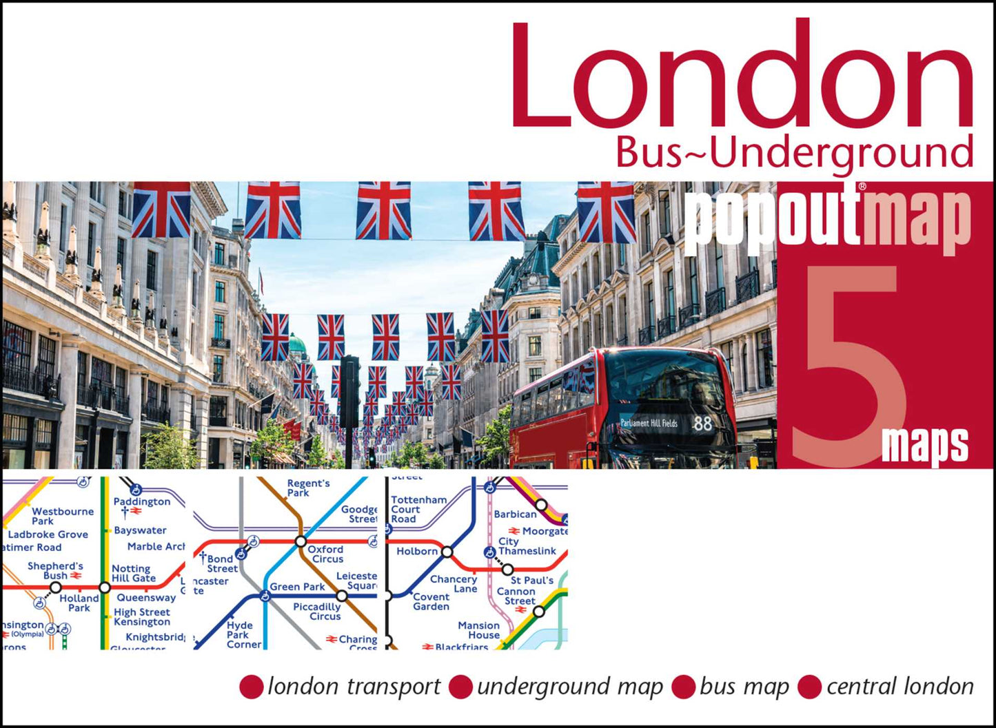 London Bus & Underground Tube PopOut Map