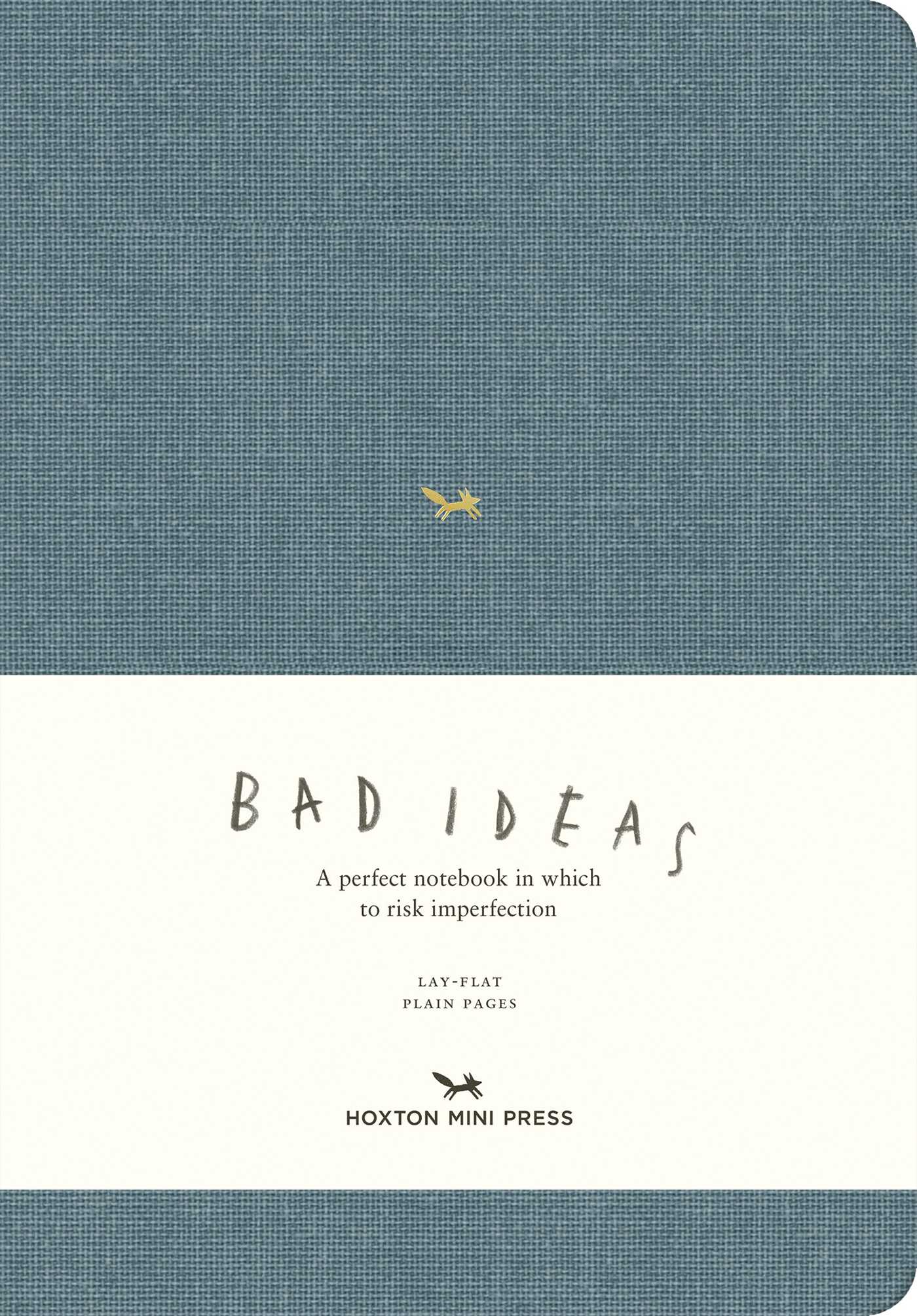 Notebook for Bad Ideas (Large / Blue / Unlined): A perfect notebook in which to risk imperfection