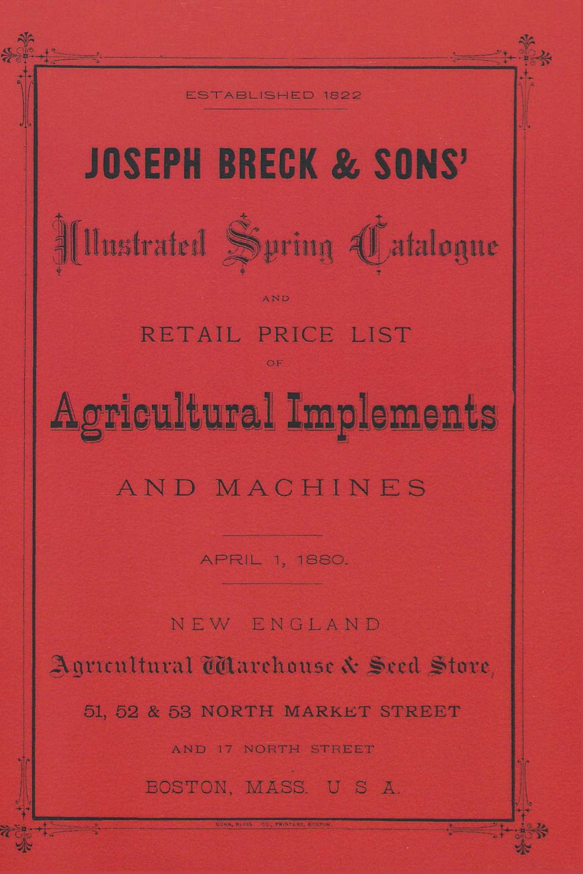 Joseph Breck & Sons' 1880 Catalogue