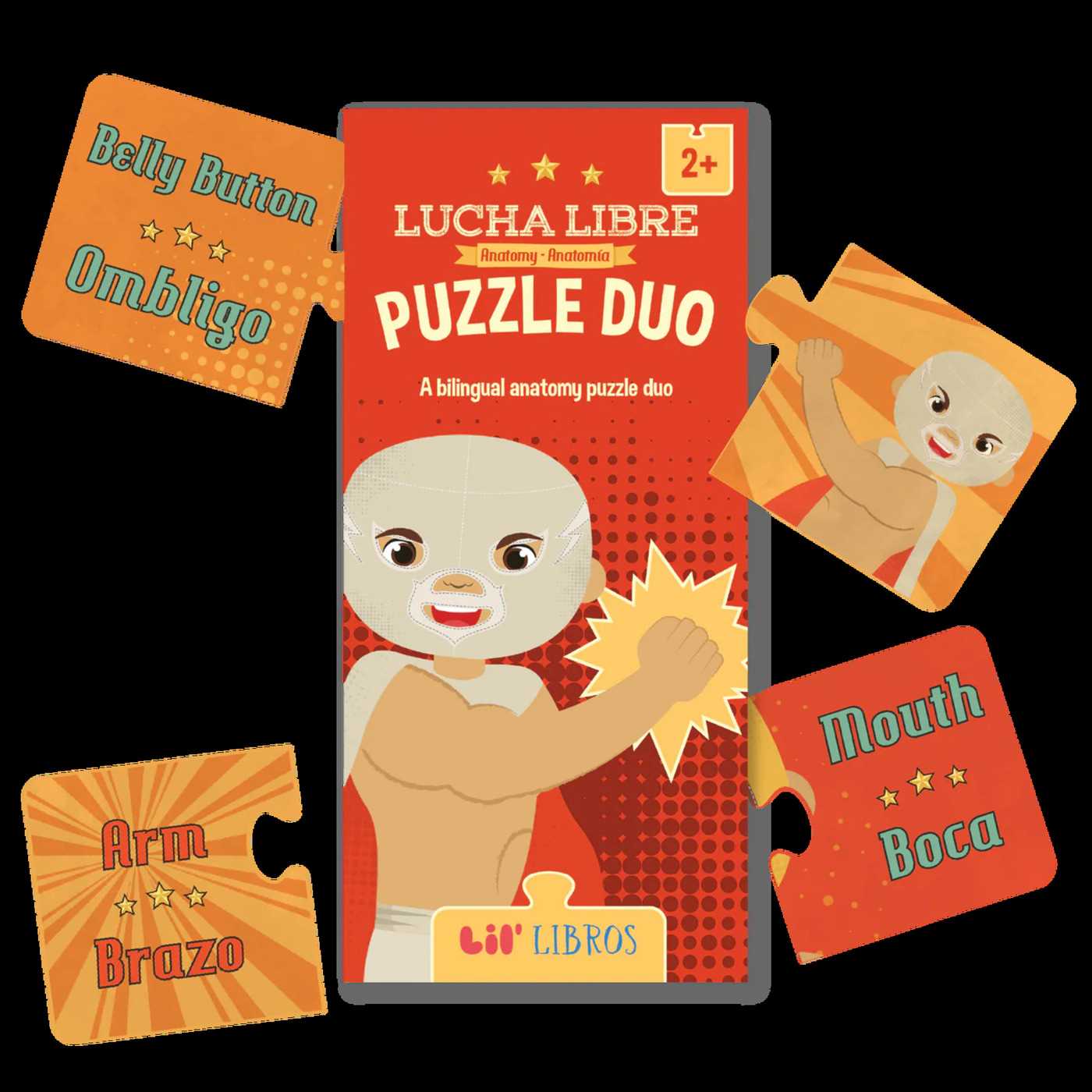 Lucha Libre: Anatomy / Anatomía Lil' Puzzle Duo 20 Piece (Bilingual: English/Spanish)