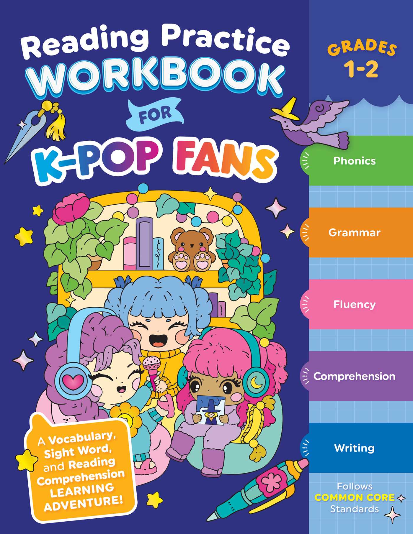 Reading Practice Workbook for K-Pop Fans Grades 1-2