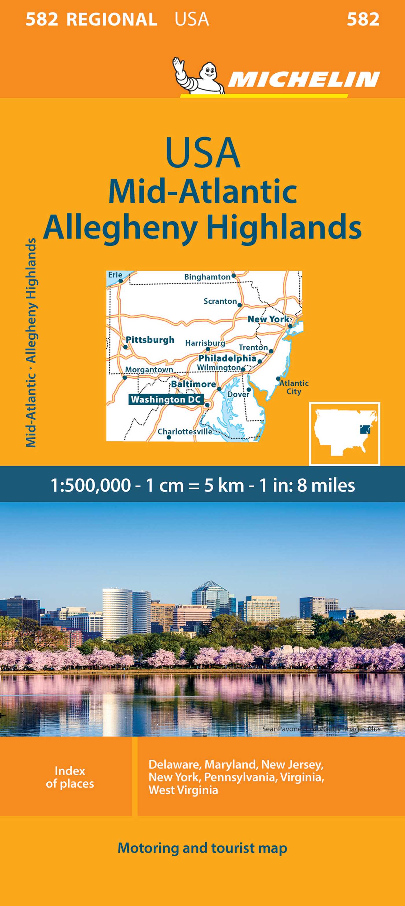 Michelin USA: Mid-Atlantic, Allegheny Highlands Map 582