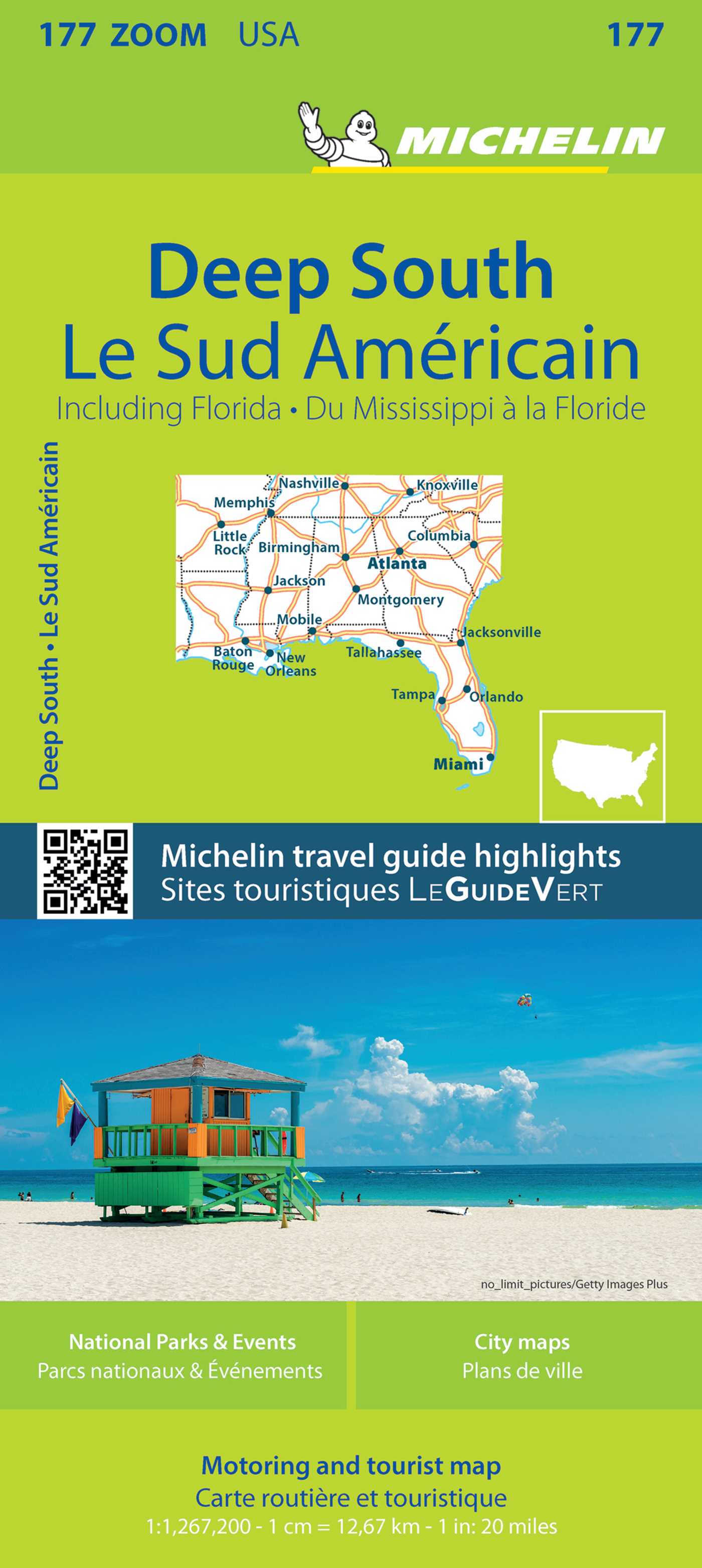 Michelin USA Deep South Including Florida Map 177