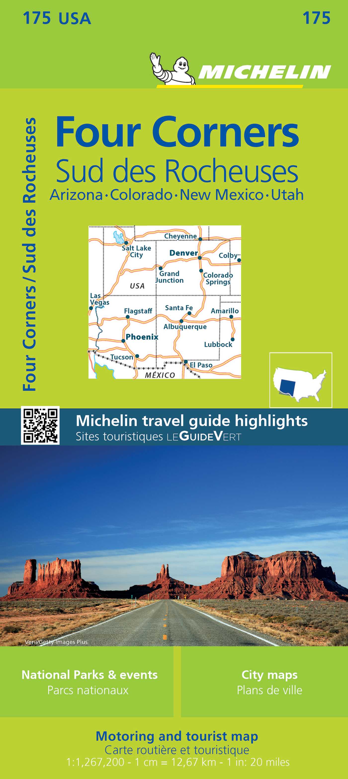 Michelin USA Four Corners Map 175