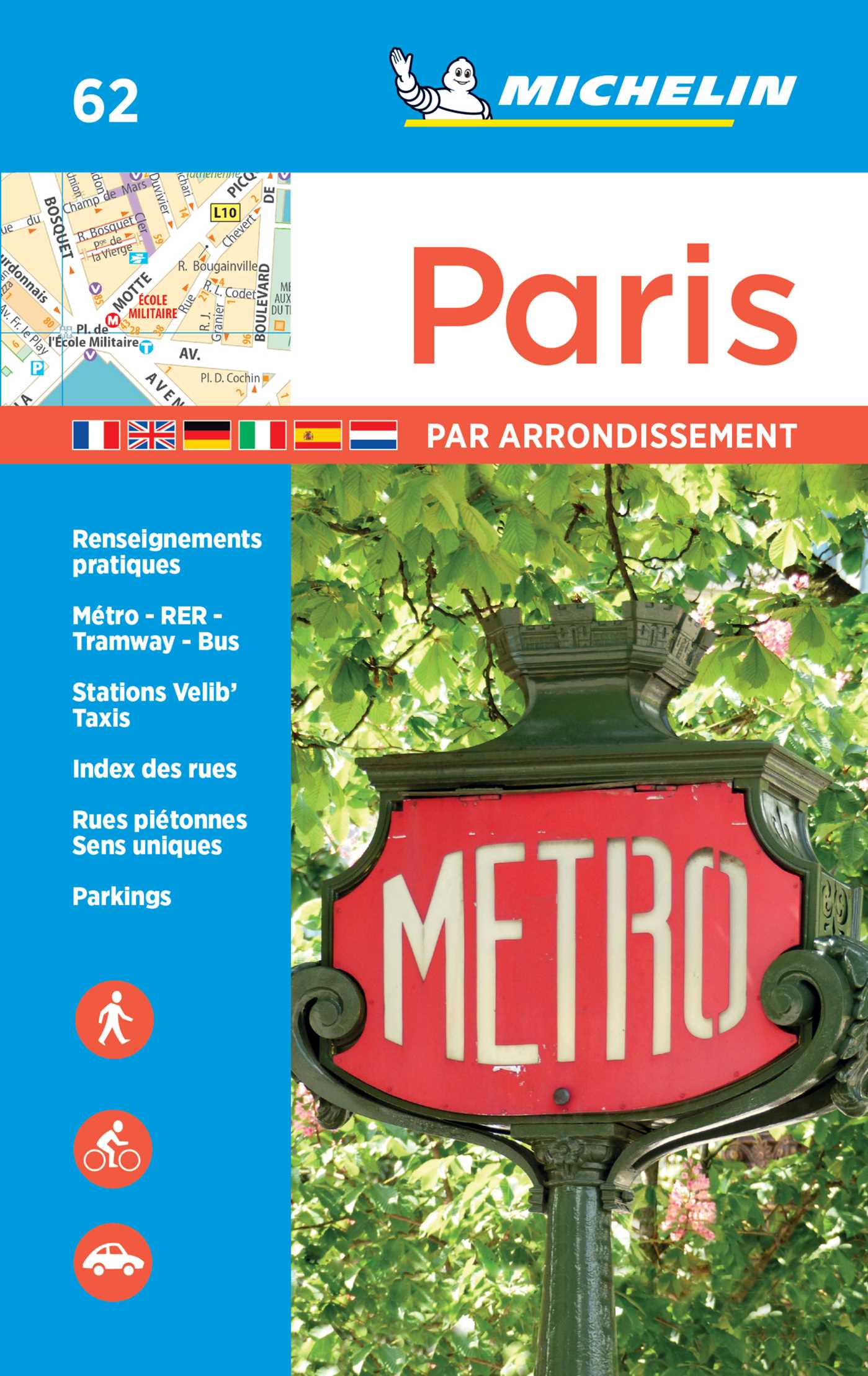 Michelin Paris by Arrondissements Pocket Atlas #62