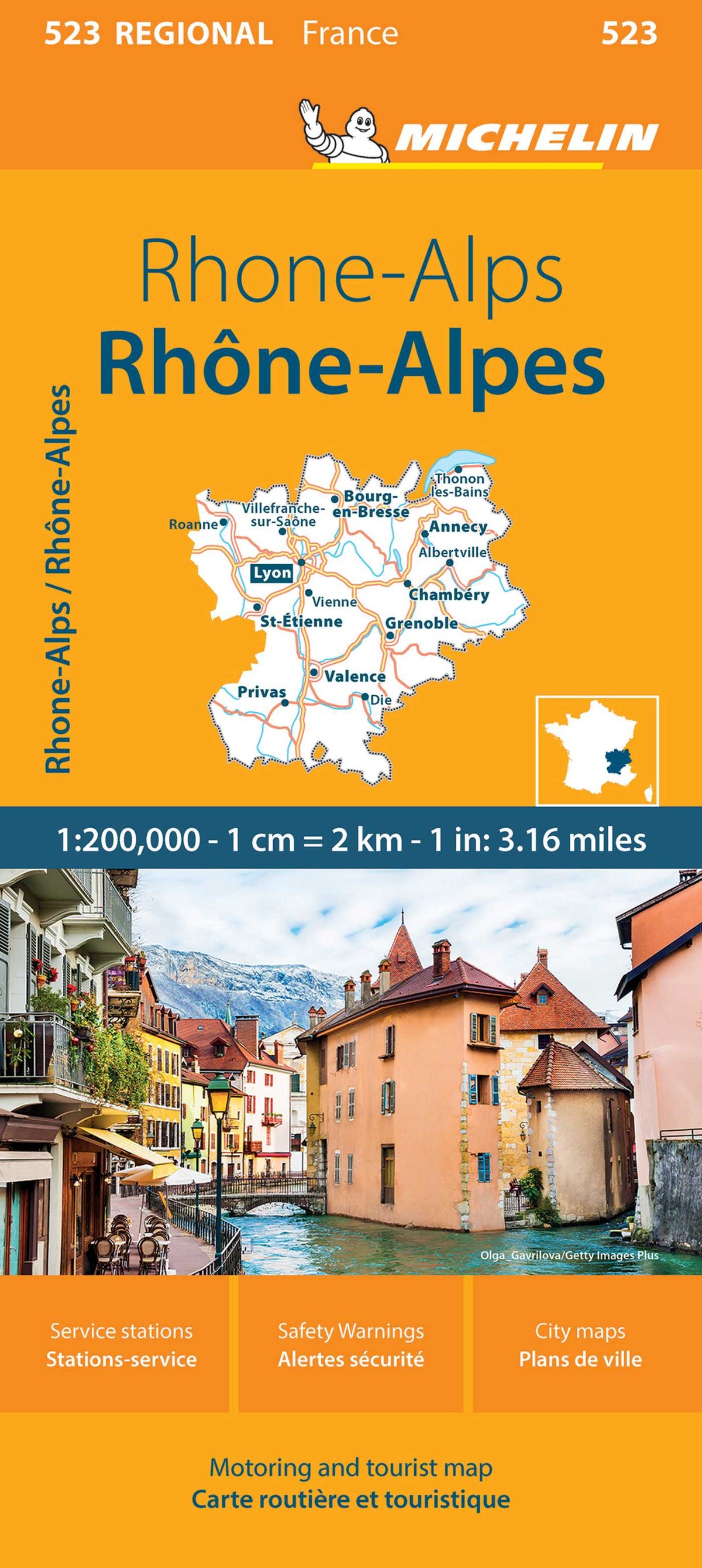 France: Rhone-Alps Map 523