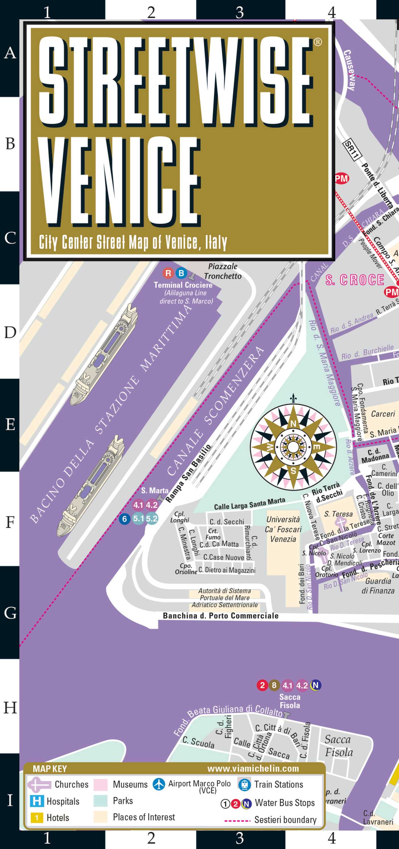 Streetwise Venice Map