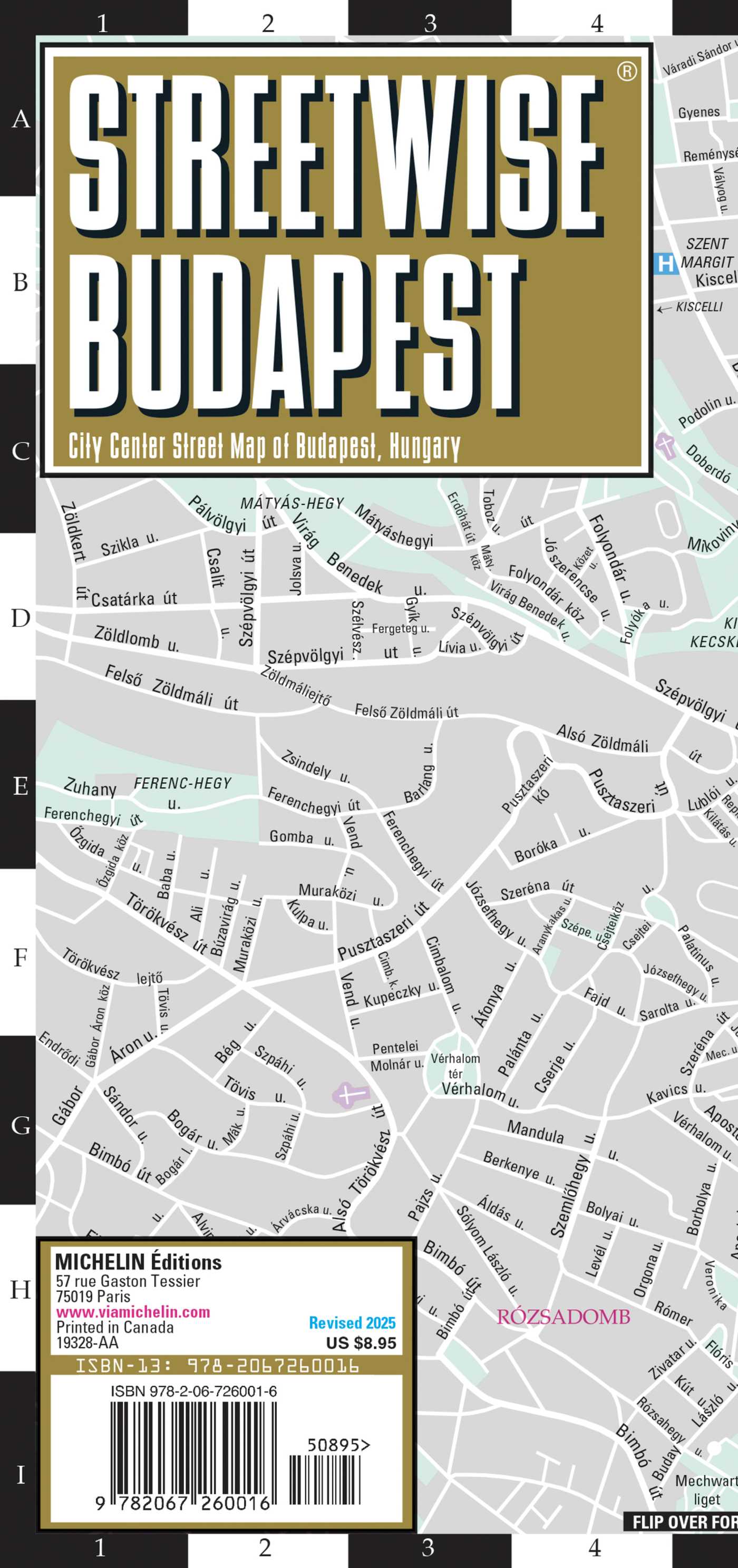 Streetwise Budapest Map