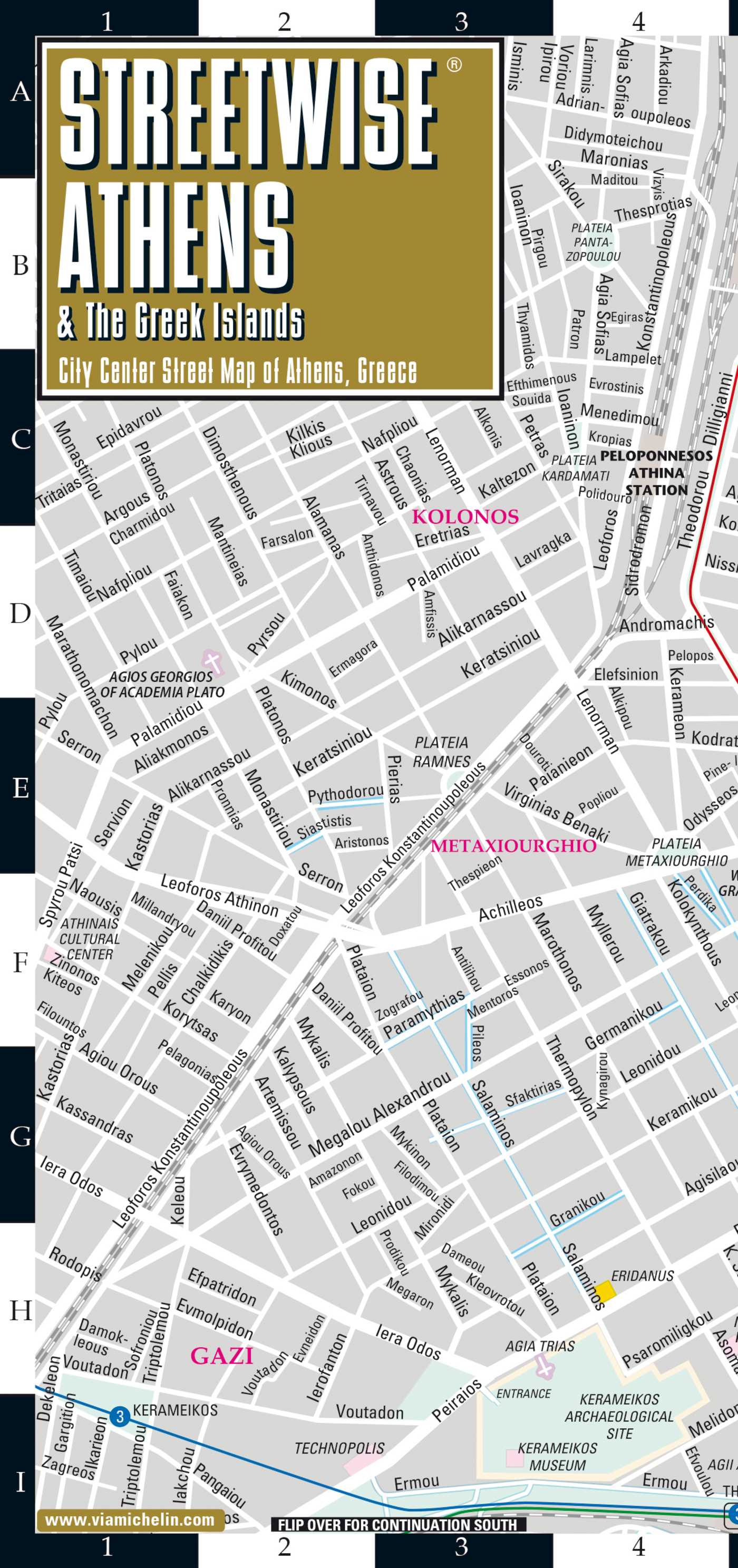 Streetwise Athens & The Greek Islands Map