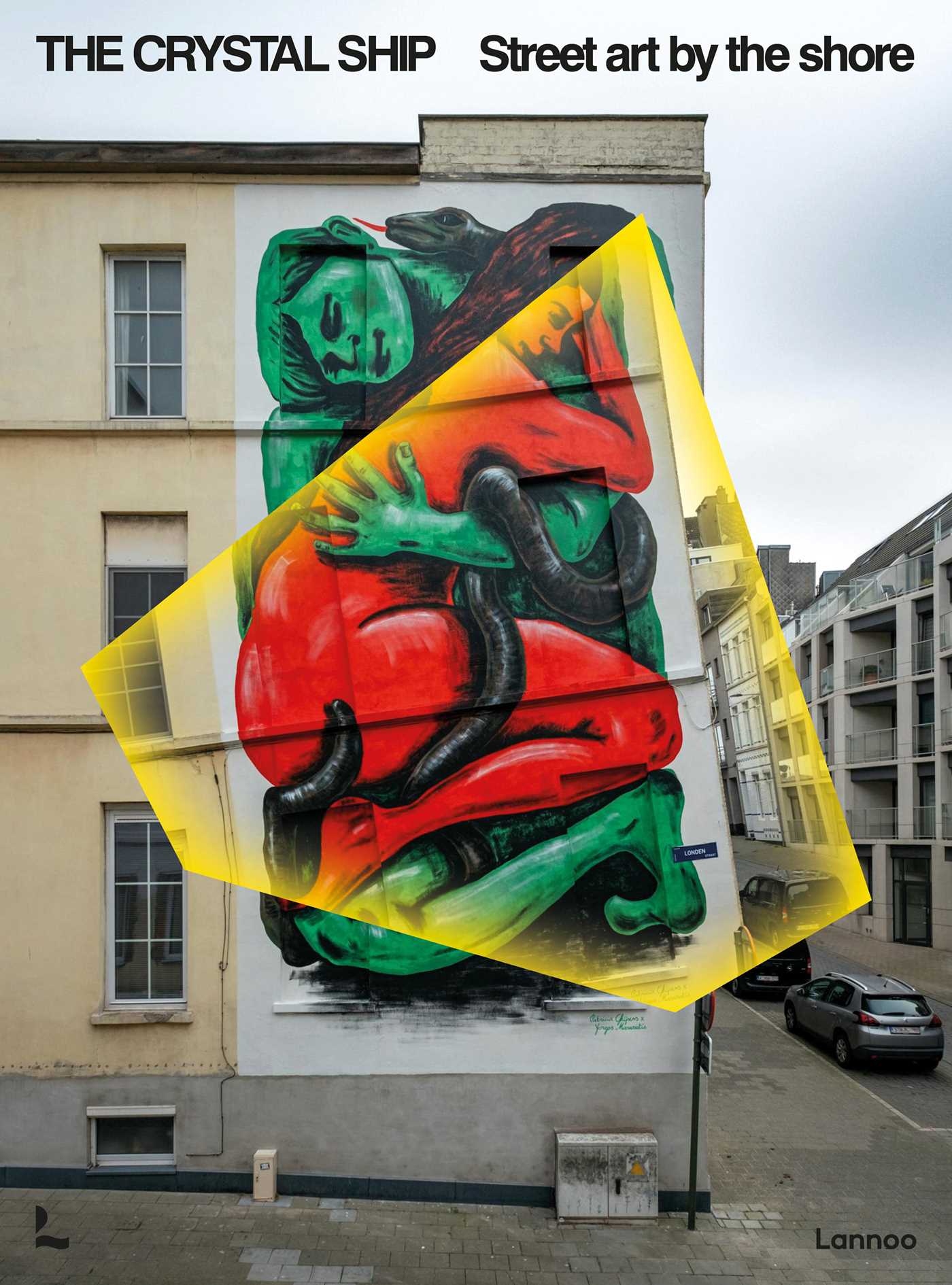 Crystal Ship: Street art by the shore