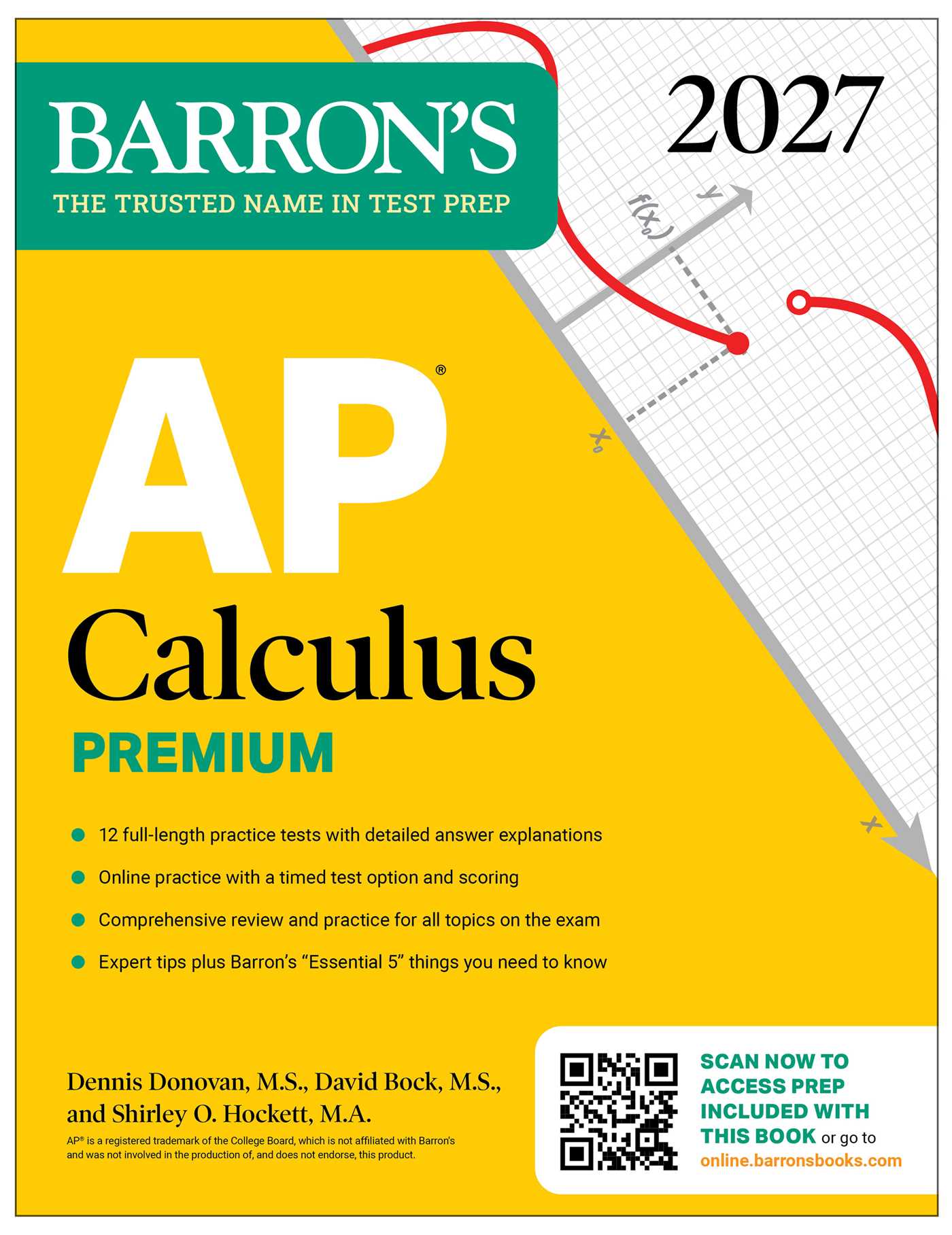 AP Calculus Premium, 2027: Prep Book with 12 Practice Tests + Comprehensive Review + Online Practice (Barron's AP Prep)