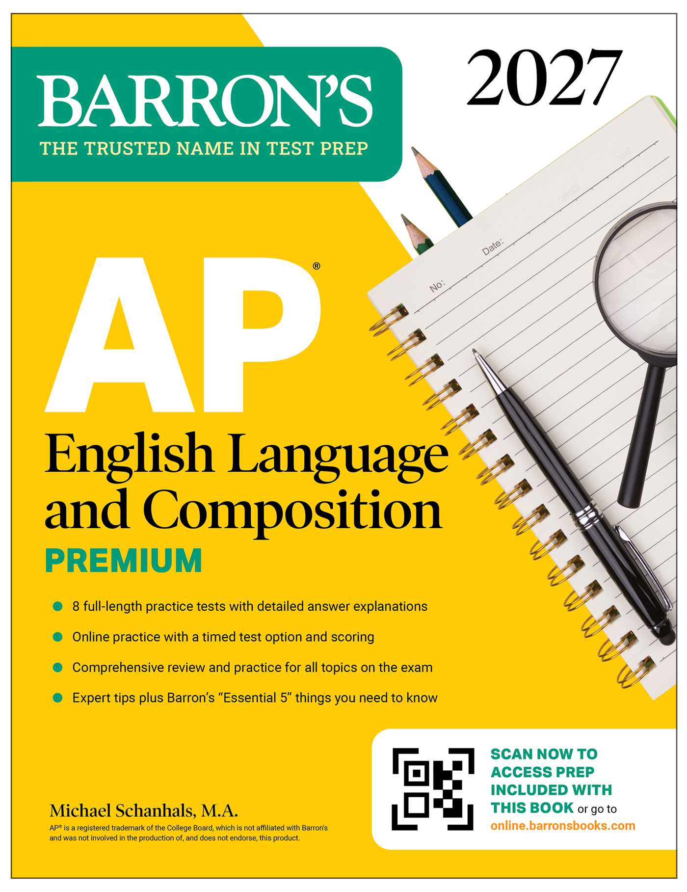 AP English Language and Composition Premium, 2027: Prep Book with 8 Practice Tests + Online Practice