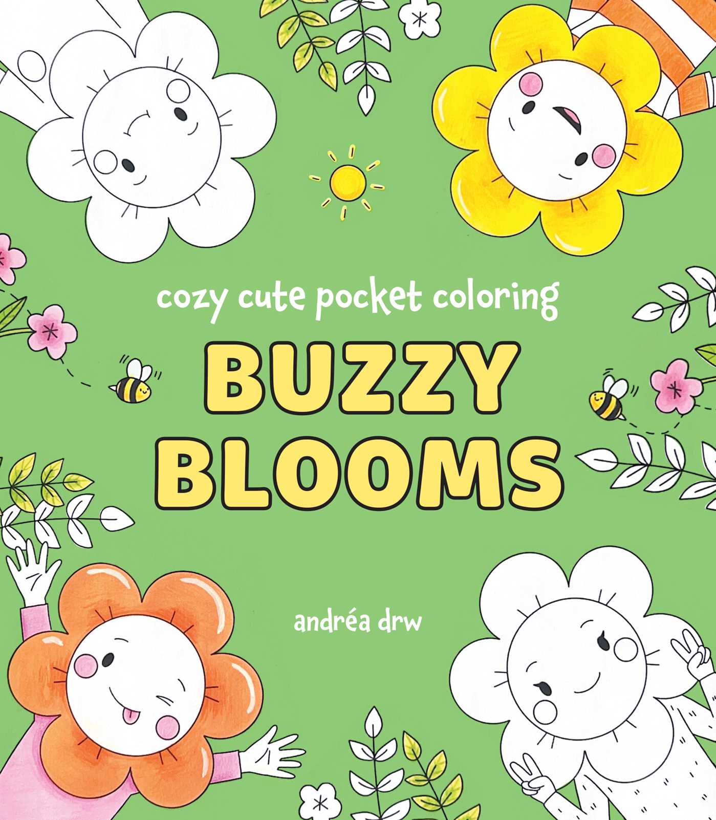 Cozy Cute Pocket Coloring: Buzzy Blooms