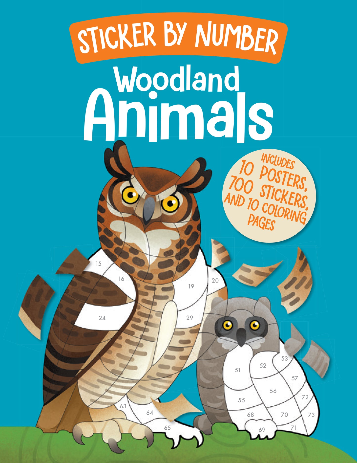 Sticker by Number: Woodland Animals