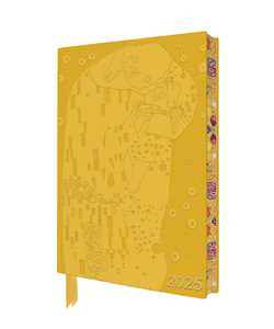 Klimt: The Kiss 2025 Artisan Art Vegan Leather Diary Planner - Page to View with Notes